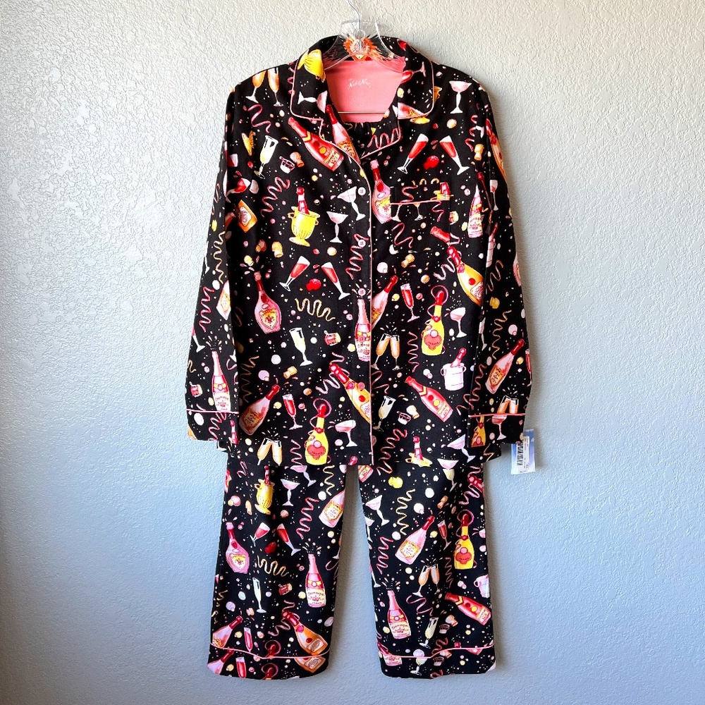NWT NEW Nick & Nora Pajama Set Celebration Champagne
